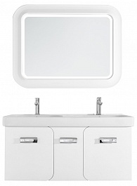 Водолей Мебель для ванной "Астрид 120" белая, с одним ящиком – фотография-1